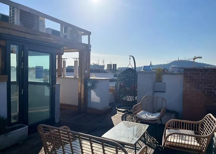 Charming Shared Rooftop Terrace Jacuzzi 360 View Mk2 * Budapesta